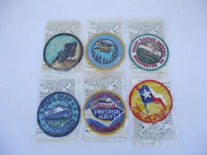 Bestickte Wegbereiter Emblem Aufnäher (6) Pikes Peak Krater See Berg Rainer Neu in Verpackung - Bild 1 von 7
