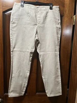 Nic + Zoe Cobblestone 米色拉裤女式 14P 38 X 27 码全新带标签 138 美元 — 第 1/4 张图片