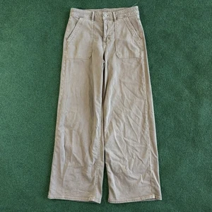 American Eagle Outfitters Stretch Hose weites Bein Baumwolle Lyocell Größe 6 BRAUN - Bild 1 von 9