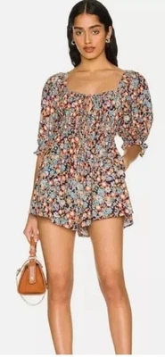 Free People Show Me Love Floral Romper Small NWT. Boho Fairy Whimsy Garden Party - Image 1 of 4