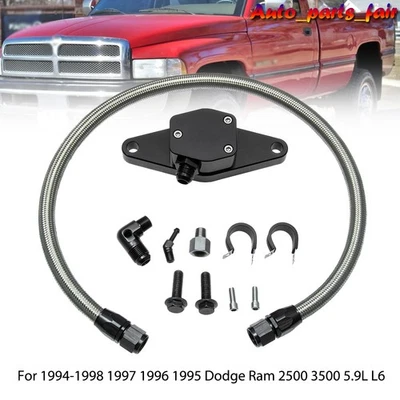 Kits de desvio de líquido de arrefecimento com linhas para 1994-1998 1997 1995 Dodge Ram 2500 3500 5.9L L6 - Imagem 1 de 4