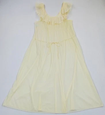 Vestido Lencería Vintage Años 60 70 Gaymode JcPenny Camisón Amarillo Volantes Babydoll Talla L Foto 1 de 4