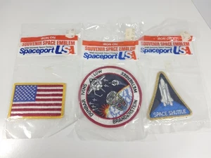 3 Vintage NASA Kennedy Space Center Patches - Shuttle, USA Flagge & STS-32 - NEU - Bild 1 von 5