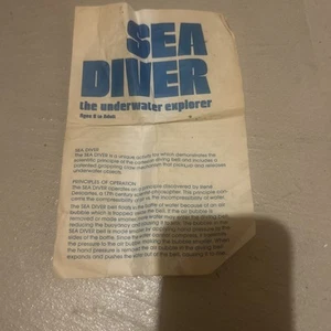 Vintage sea diver directions for Parker Brothers game - Picture 1 of 3