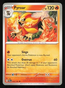 Pyroar 032/193 Regolare NM Pokemon TCG Scarlatto e Viola Paldea Evoluto PAL - Foto 1 di 1