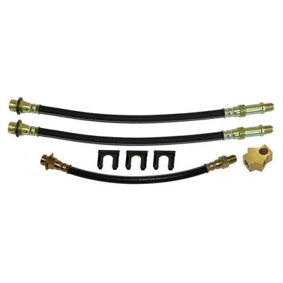 Rubber Brake Hose Kit Drum Brakes 1962-65 Plymouth Belvedere Dodge Coronet 3pc - Image 1 of 4
