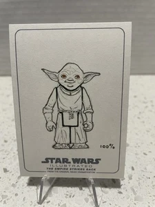Topps Star Wars Masterwork 1/1 Michael Leavitt Auto Sketch Card Yoda Excellent - Bild 1 von 3
