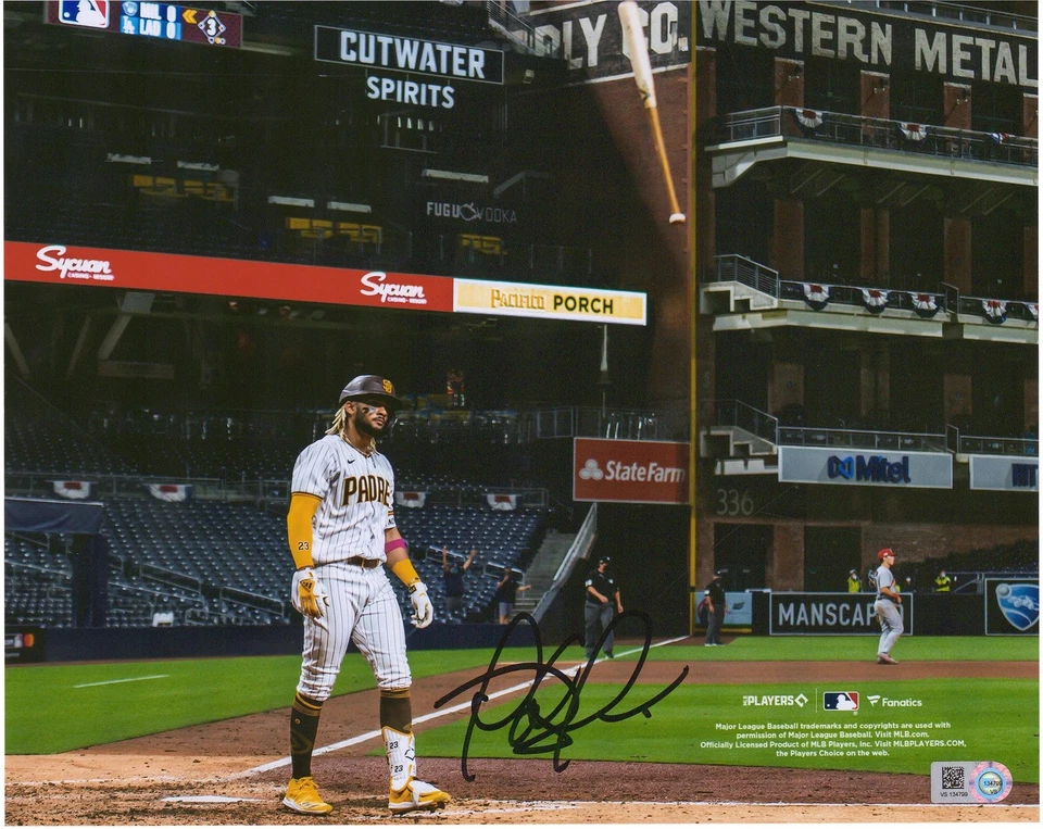 Fernando Tatis Jr. San Diego Padres Signed 8x10 Bat Flip Photo - Image 1 of 1