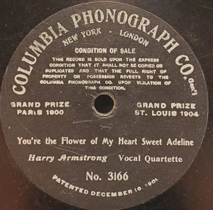 78 RPM Harry Armstrong You're the Flower of my Heart Sweet Adeline Columbia 3166 - Picture 1 of 4