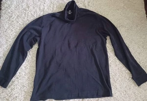 Camisa Lands’ End Para Hombre XL Alta Negra Cuello Alto Algodón Supima Manga Larga Perú - Imagen 1 de 4
