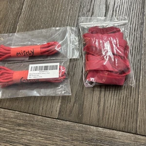 Lote de 3 pares de cordones para zapatos nuevos. 2- Rojo Miscly 36 pulgadas/91 cm. NUEVO EN PAQUETE - Imagen 1 de 7