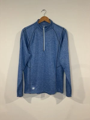 Camisa OGIO Endurance Cuarto Cremallera Unisex Mediana Azul Brezo Manga Larga Golf Foto 1 de 4