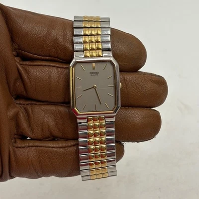 Vintage Seiko Quartz Two Tone Octagon Dial Dress Watch Men's Steel 5Y30-5U99 - Image 1 of 4