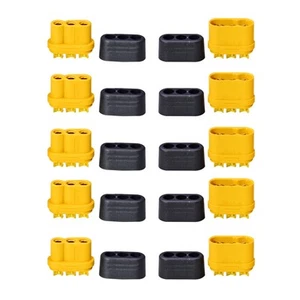 5 Pair 3.5mm MR60 Three-core Male + Female Plug Connector With Sheath Brass q - Picture 1 of 11