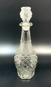 Vintage Anchor Hocking Wexford Muster 32 Unze, 14,5" Dekanter Flasche & Stopfen - Bild 1 von 13