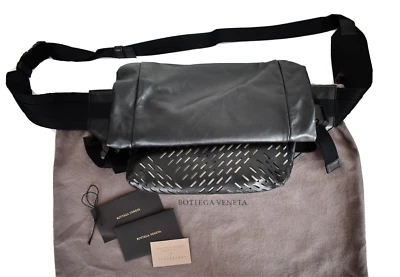 $2150 Nuevo BOLSO BANDOLERA BOTTEGA VENETA Negro PIEL DE BECERRO PERFORADO Foto 1 de 4