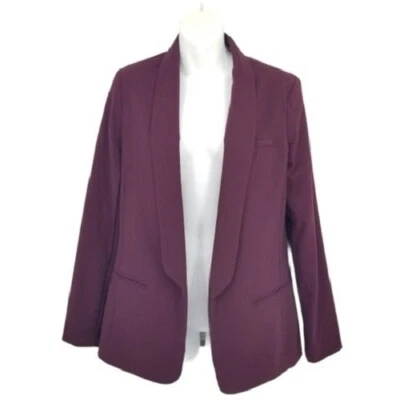 XXI Womens Burgundy Long Sleeve Two Pocket Open Front Blazer Jacket Size Small - Image 1 of 4
