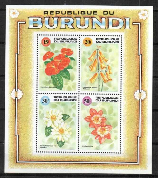 Sello Burundi 666f - Flores Foto 1 de 1