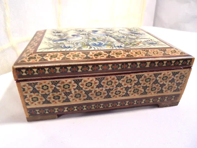 KHATAM GESCHENKBOX HOLZ PERSIEN INTARSIEN HANDMALEREI - Bild 1 von 4