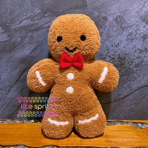 Target Wondershop Christmas Gingerbread Man Faux Shearling Throw Pillow Brown - Picture 1 of 5