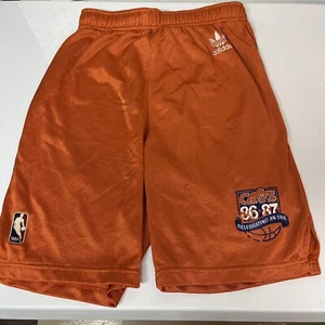 VTG NBA Cavs 86-87 Adidas Basketball Shorts Orange Youth Medium 10-12 - Picture 1 of 7