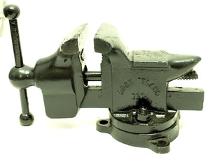 De colección Rock Island Mfg Co No. Tornillo giratorio 448 de montaje en banco mandíbula de 3 - Imagen 1 de 6
