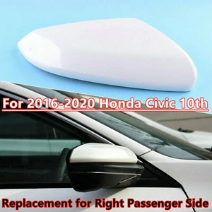 1X Cubierta de espejo lateral derecho blanco perla Tapa para Honda Civic 10th 2016-2020 - Imagen 1 de 4
