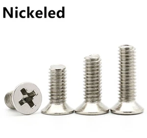 Nickeled Steel Phillips Countersunk Flat Head Small Screws M1.4 M2 M2.5 M3 - Bild 1 von 12