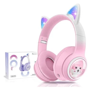 LED Bluetooth Wireless Headphones With Microphone For Kids Girls/boys - Picture 1 of 3