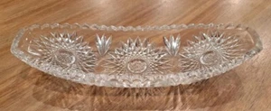 Bleikristall Relish Schale - geschliffenes Glas Sellerie Schale, lange ovale Servierschale, 12"x4" - Bild 1 von 6