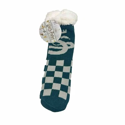 Harry Potter Slytherin  Sherpa Lined Socks Non-Slip Wizarding World NEW NWT - Image 1 of 4
