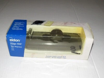 Dispensador de cinta de escritorio vintage Eldon Office Products con caja retro Art Deco  Foto 1 de 4