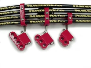 Taylor Cable 42522 V8 Vertical Wire Loom Kit Red 7-8mm Spark plug wire separator - Picture 1 of 3