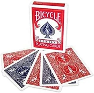 25 Rojo-Rojo 25 Azul-Azul Bicicleta Doble Espalda Magic Playing Cards Gaff Trick Deck - Imagen 1 de 3