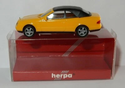 Herpa Ho 1/87 Mercedes CLK Roadster Cabrio Fattoria Gialla IN Box #022583 - Immagine 1 di 4