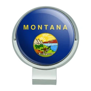 Montana State Flag Golf Hat Clip With Magnetic Ball Marker - Picture 1 of 6