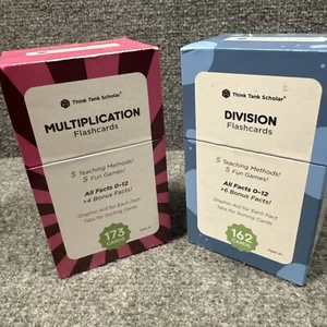 Think Tank Scholar Multiplication and Division Flash Cards Ages 8+ 335 Cards - Picture 1 of 4