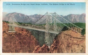 Postkarte CO Canon City Colorado Royal Gorge Hängebrücke H H Tannen CurioB4 - Bild 1 von 2