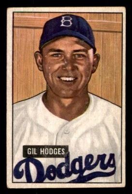1951 Bowman Baseball #7 Gil Hodges VG/EX *i1 - Image 1 of 2