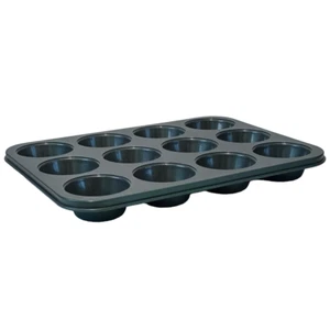Granitestone Emerald Green Bakeware 12 Cup Muffin Pan Baking Pan 14" x 10.75" - Picture 1 of 3