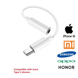 USB Type C TO 3.5mm Audio Jack Headphone Adapter USB-C Cable For iPhone 16/15Pro - Picture 1 of 12