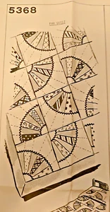 #5368 Vintage FAN APPLIKATION QUILT Muster zum NÄHEN (Reproduktion) - Bild 1 von 3