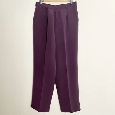 DUE PER DUE Vintage Pleated Front Silk Trousers - Image 1 of 4