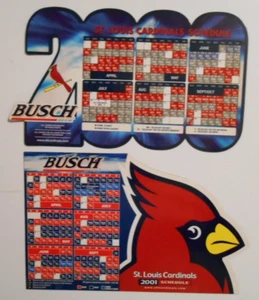 2000 & 2001 St. Louis Cardinals Baseball Magnetic SGA Schedules Lot - Picture 1 of 1