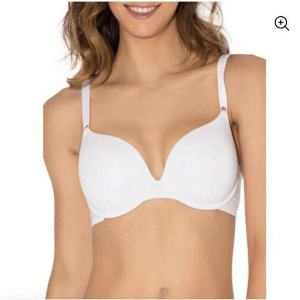 Fruit of the Loom Women's Cotton T-Shirt Bras 2-Pack White & Gray FT797PK Sz 42C - Image 1 of 1