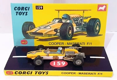 Coche modelo diecast vintage CORGI 159 COOPER MASERATI FORMULA 1 y exhibición personalizada Foto 1 de 4