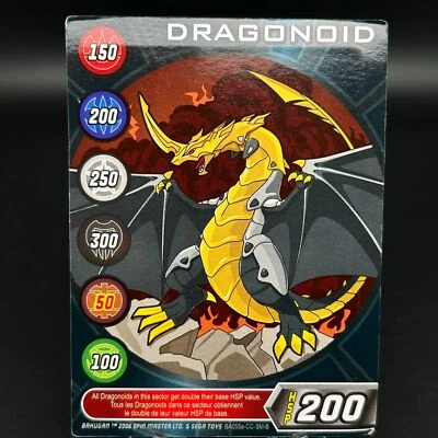 Bakugan DRAGONOID - HSP 200 - Metal Character Gate Card 2006 BA055a-CC-SM-B - Image 1 of 4