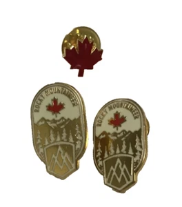 Juego de 3 prendedores de solapa de recuerdo de viaje Rocky Mountaineer Railtours Canadá - Imagen 1 de 7