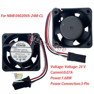 1* Cooling Fan For NMB A90L-0001-0510 04020VA-24M-CL 24V 0.07A 3-Pins 1.68W - Picture 1 of 4