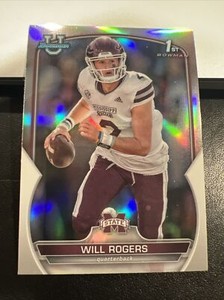 2022 Bowman Chrome University Will Rogers Silver Refractor Mississippi State #46